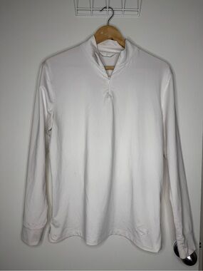 Callaway Women's White Quarter-Zip Long Sleeve Golf Pullover